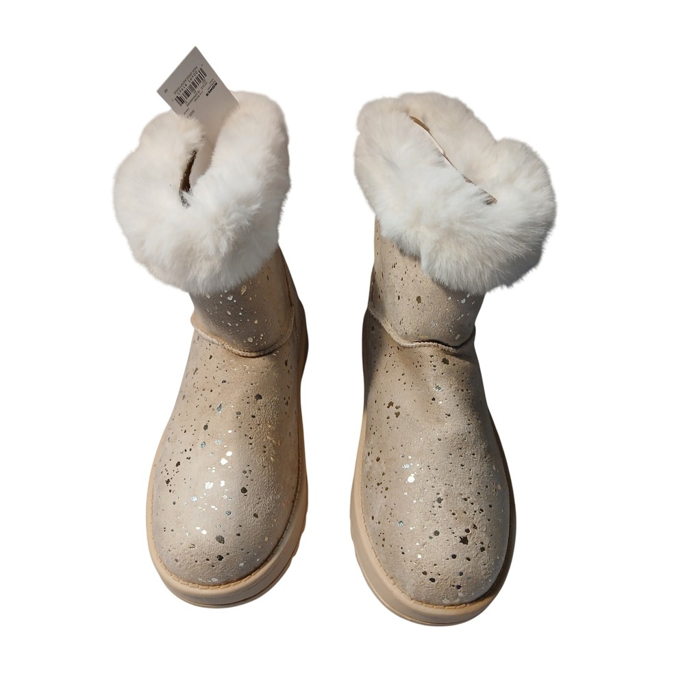 Sonoma‎ Goods For Life Womens Tan Silver Splatter Faux Fur Winter Boots Size 5